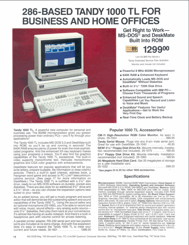 Tandy 1000 TL